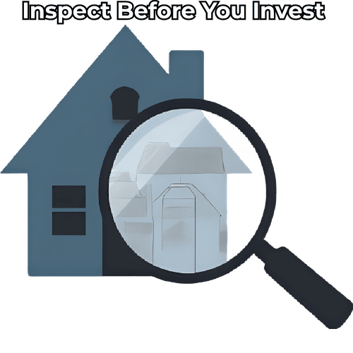 Detective-style illustration of a magnifying glass over a house, emphasizing home inspection in Georgia’s home-buying process.