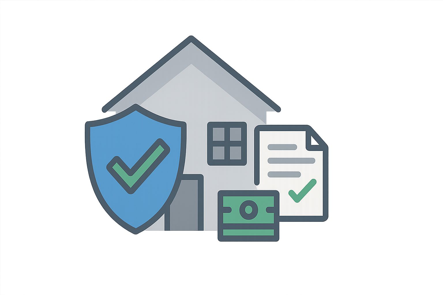 Illustration of a house protected by Georgia title insurance shield, highlighting ownership security and risks – Is Georgia title insurance worth it?