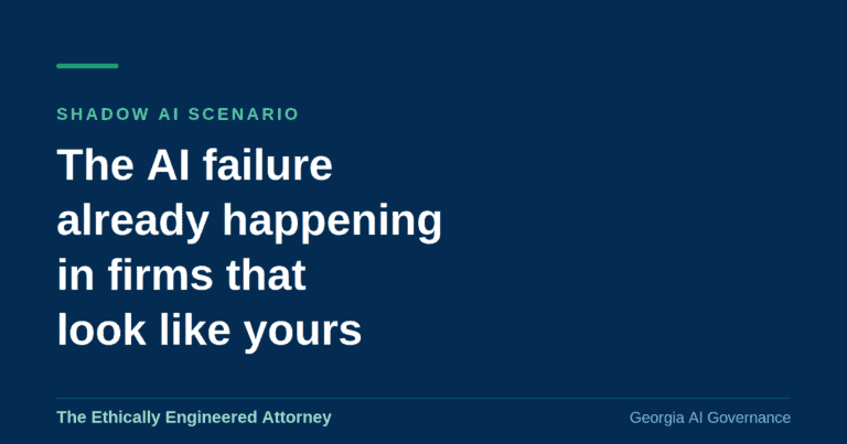 Shadow AI law firm risk: The Ethically Engineered Attorney on Georgia AI governance