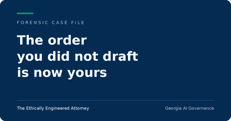 AI hallucinations in Georgia courts: the order you did not draft